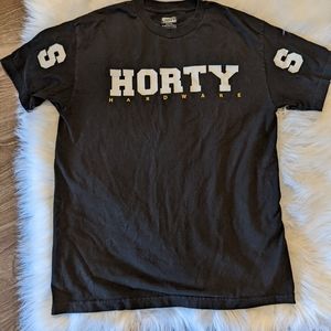 Shorty's hardware - men's black t shirt